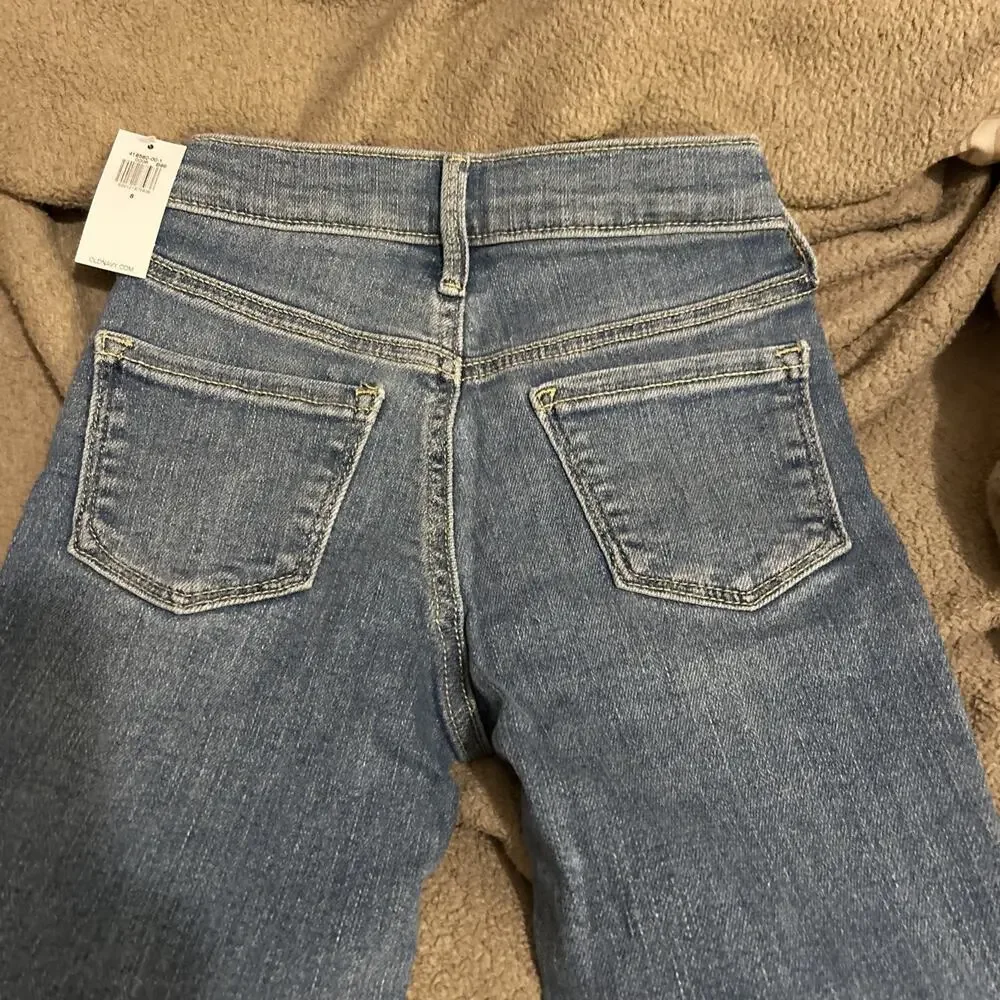 Old Navy Girls High Rise Rockstar 360° Skinny Jeggings Dark Wash Size 8 Kids